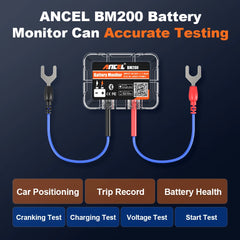 12V Battery Monitor Wireless Bluetooth Car Battery Health APP Monitoring Battery Tester Tools For Android IOS