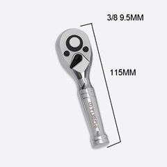 72 Teeth Quick Socket Mini Ratchet Wrench Spanner 1/4 3/8 1/2 Big Medium and Small Fly Two-way Horns Short Handle Repair Tool