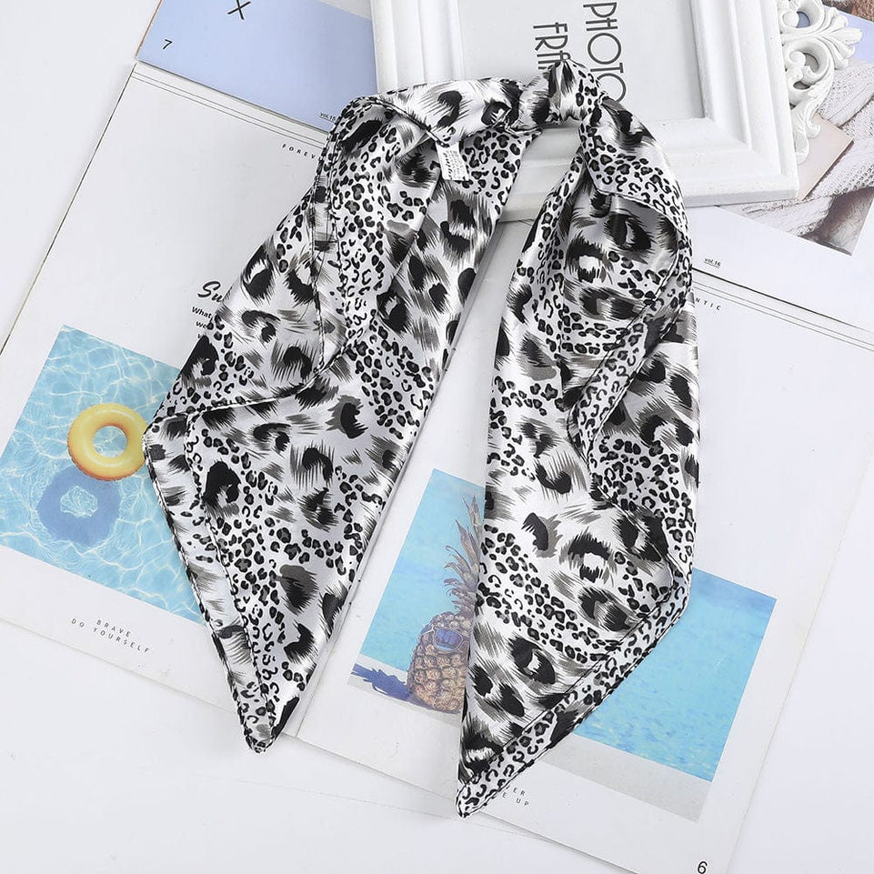 Haimeikang 60*60cm Square Silk Scarf Women Headband Fashion Print Neck Scarfs Office Hair Band Hand Kerchief Female Bandana