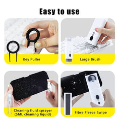 Computer Keyboard Cleaner Brush Screen cleaning Spray Bottle Set Earphones Cleaning Pen Cleaning Tools Keycap Puller