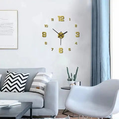 Wall Clock Creative Frameless DIY Wall Decal Home Silent Clock Living Room Office Wall Decoration