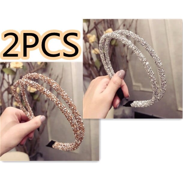 Girls Shiny Luxury Rhinestone Hair Band High Quality Diamond Pearls Hair Hoop Accessories for Women Crystal Headbands Ornaments