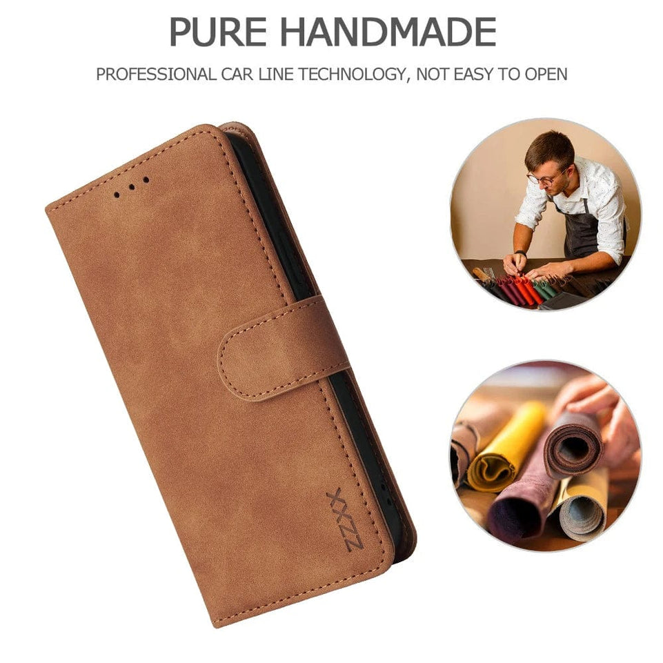 Leather Wallet Phone Case For iPhone 15 Pro Max 14 13 Mini 12 11 XS XR X SE 2022 8 7 6 6s Plus Flip Card Slot Holder Cover