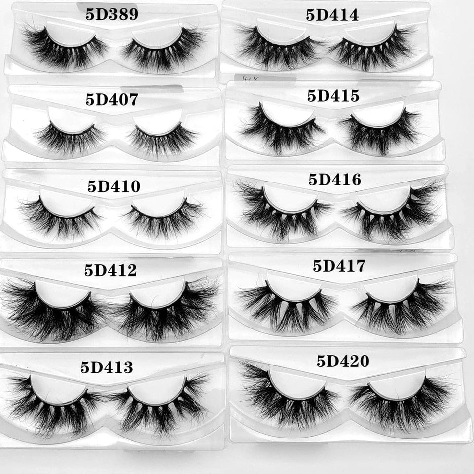 Mikiwi 50 pairs/pack 3D Mink Lashes No packaging Full Strip Lashes Mink False Eyelashes custom box Makeup eyelashes