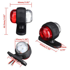 Truck Trailer Lights LED Side Marker 12V 24V Position Lamp Lorry Tractor Clearance Lamps Parking Light Red White