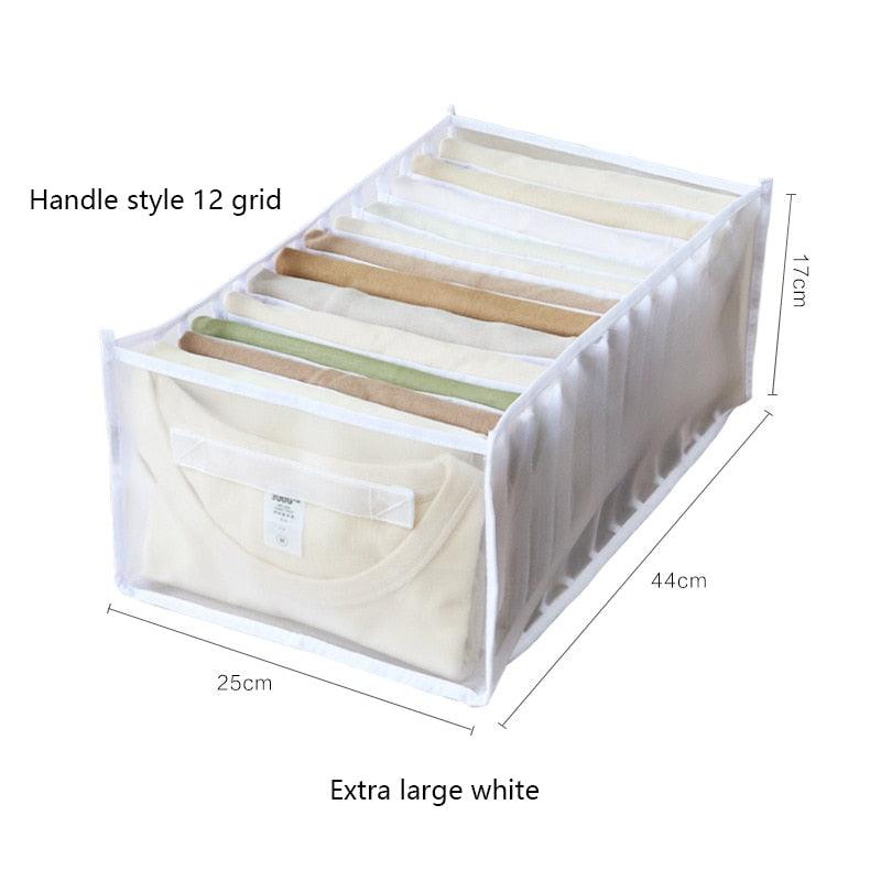 Sweater Clothes Storage Grid Boxes Student Dormitory Wardrobe Closet Drawer Organizer T-shirt Pants Clothing Separation Box - Wowza