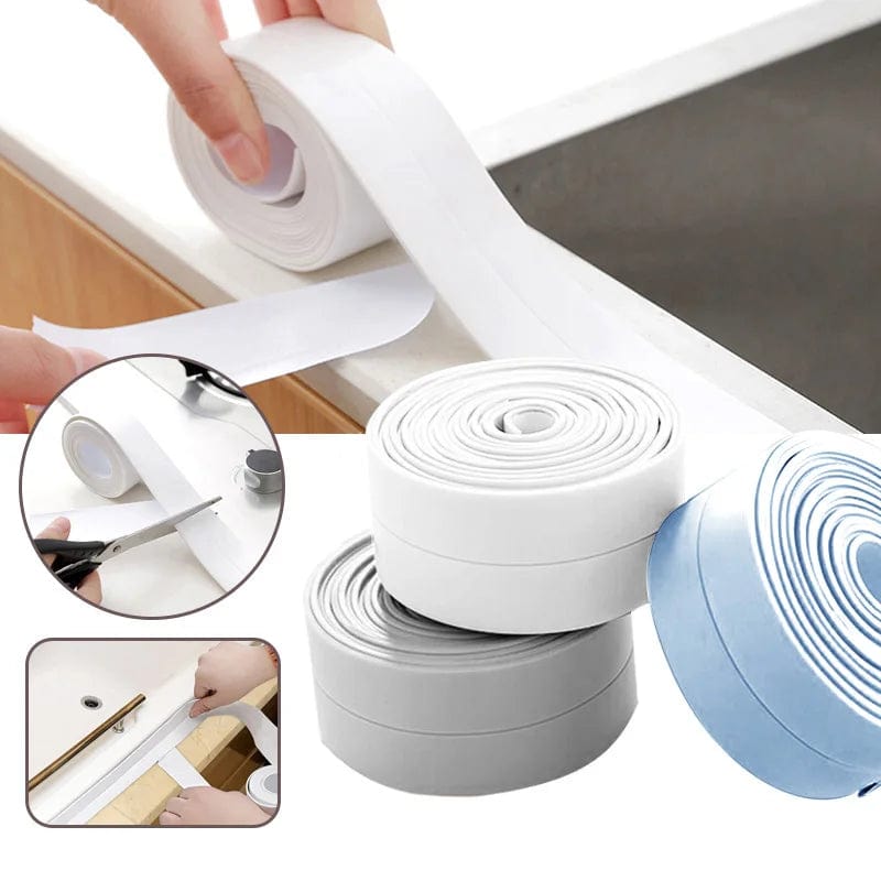 Shower Bath Sealing Tape Strips PVC Self Adhesive Waterproof Wall Sticker for Bathroom Kitchen Seal Caulk Strip Sink Mold Proof
