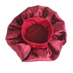 Newly Women's Satin Solid Sleeping Hat Night  Hair Care Bonnet Nightcap For Women Men Unisex Cap