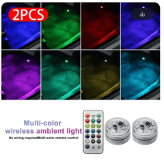 Wireless Car Interior LedAdhesive LED Ambient Light Remote Control Decoration Auto Roof Foot Atmosphere Lamp diamond diving light