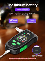 Alcohol Tester Rechargeable Digital Breath Tester Breathalyser Gas Alcohol Detector for Personal & Professional Use