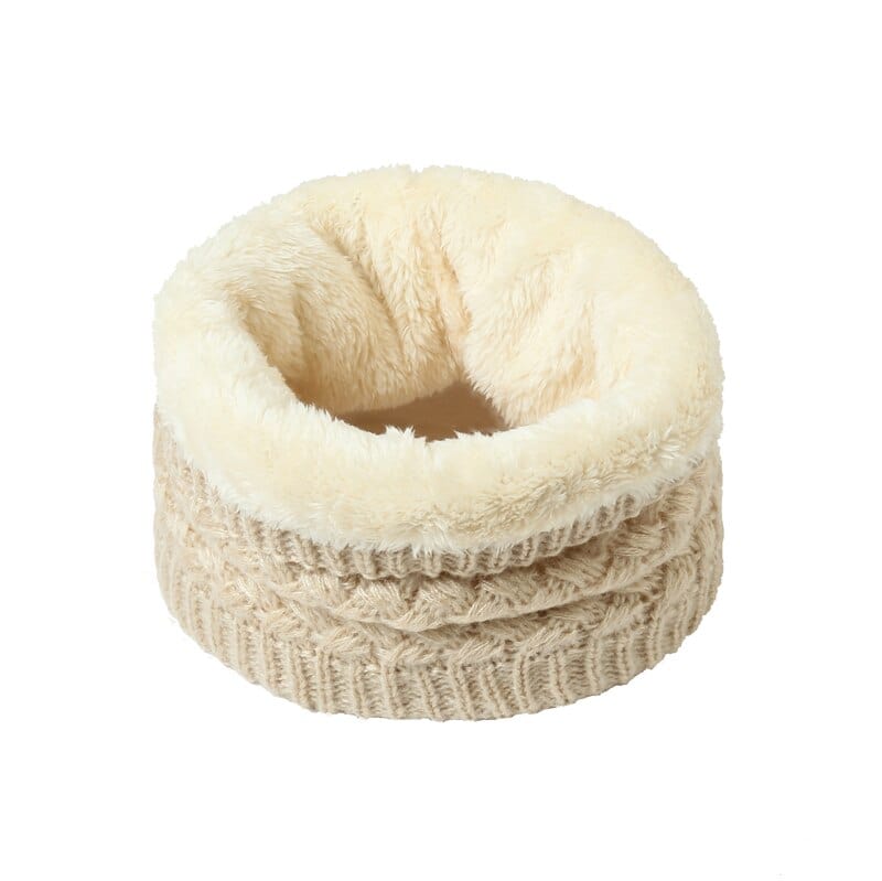 2022 New Neck Scarf Winter Women Men Solid Knitting Collar Thick Warm Velveted Rings Scarves High Quality Allmatch Muffler