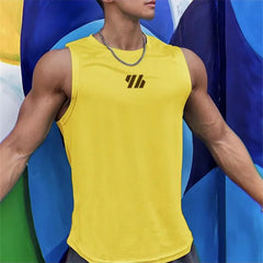 Gym singlet Vest High Quality mesh Shirt Sleeveless T-shirts Men Tank Tops basketball running Fitness Sports Vest men