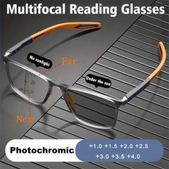 Reading Glasses Photochromic TR90 Anti-blue Light Multifocal New Progressive Near Far Eyewear Men Women Sports Eyeglasses