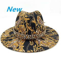 Rose red fedora hat new leopard print hat European and American men's and women's hat fedora jazz winter hat шапка женская