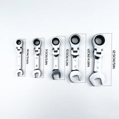 Compact Dual-Head Ratchet Wrench – Swivel Head & Quick-Release Design