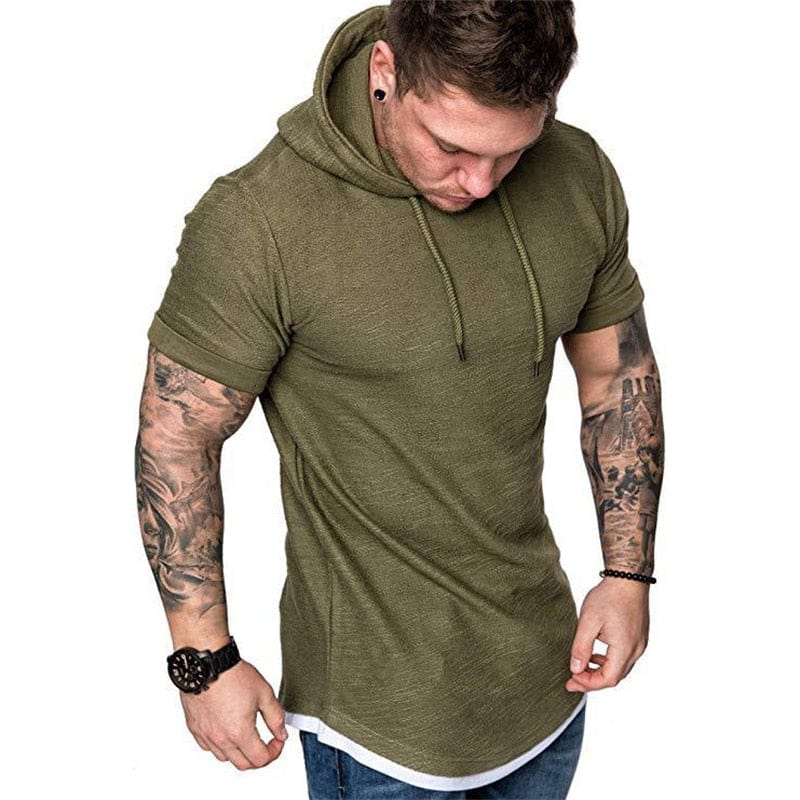 MRMT 2023 Brand New Mens Hoodies Sweatshirts Short Sleeve Men Hoodies Sweatshirt Casual Solid Color Man hoody For Male Hooded