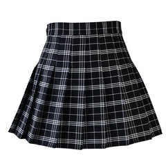 Harajuku 0Women Pleat Skirt 0Preppy Style Plaid 0Mini Cute Japanese School Uniforms Ladies Jupe Kawaii