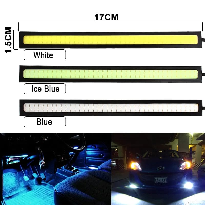 6 pieces Daytime Running Light Super Bright 17cm LED COB Fog  Waterproof 12V 6500K Car Light Auto Interior Styling Bar Lamp