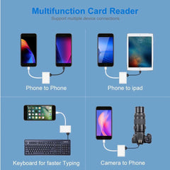 3 in 1 SD TF Memory Card Reader for Apple iPhone 14 13 12 11 15 Pro Max XS XR USB Camera OTG Adapter for iPad Laptop Card reader