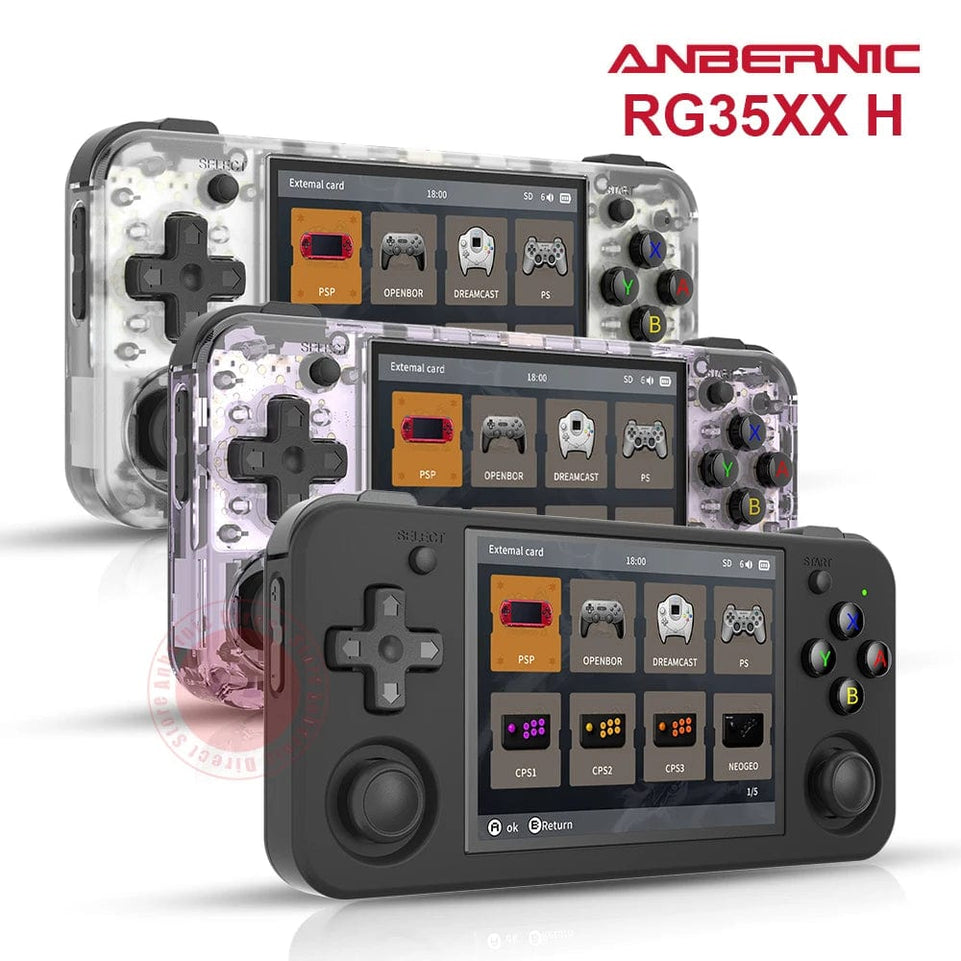 ANBERNIC RG35XX H Handheld Game Console Linux 3.5 inch IPS Screen H700 Retro Video Games Player 3300mAh 64G 5528 Classic Games