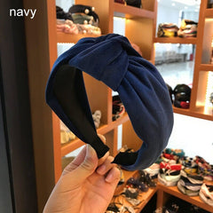 Wide Top Knot Hair Bands For Women Headdress Solid Color Cloth Headband Bezel Girls Hairband Hair Hoop Female Hair Accessories