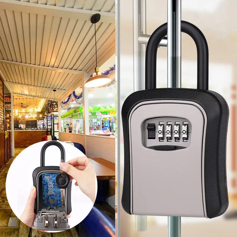 KeyBox password Extended Locking Hook Steel Wire Hanging Key Storage Waterproof Key 4 Digit Code Box free installation