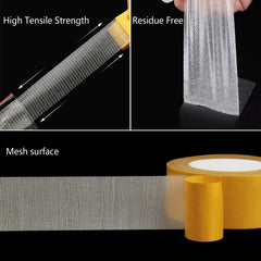 Double Sided Tape Heavy Duty Translucent Mesh Waterproof Traceless Powerful Grid Carpet Adhesive Tape