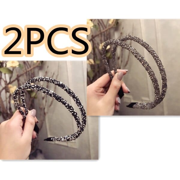 Girls Shiny Luxury Rhinestone Hair Band High Quality Diamond Pearls Hair Hoop Accessories for Women Crystal Headbands Ornaments