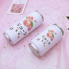 Creative Stainless Steel Japan Juice Candy Color Drink Cans Thermos Portable Unisex Students Personality Trendy Straw Cup - Wowza