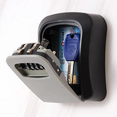 Wall Mount Key Lock keyBox 4 Digit Password Code Security Lock No Key for Home Office Key Safe Secret Storage Box Organizer