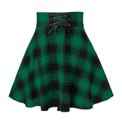 Black Checkered Women's Gothic Skirt Women Pleated Plaid Skirts Spring Autumn Girl Hip Hop Female Punk Goth Mini Skirt Clubwear