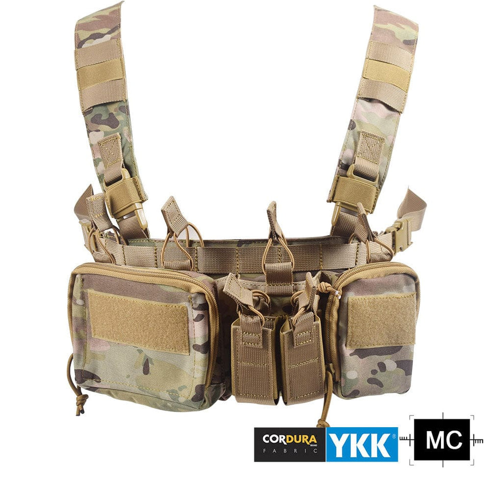 SINAIRSOFT CS Match Wargame TCM Chest Rig Airsoft Tactical Vest Military Gear Pack Magazine Pouch Holster Molle 500D Nylon Swat