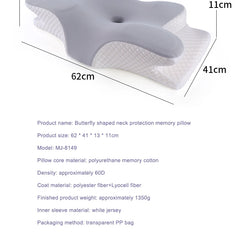 Memory Foam Pillows Butterfly Shaped Relaxing Cervical Slow Rebound Neck Pillow Pain Relief Sleeping Orthopedic Pillow Beding