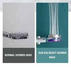 Strong Pressurization Spray Nozzle Water Saving  Rainfall 360 Degrees Rotating With Small Fan Washable Hand-held Shower Head