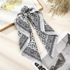 Haimeikang 60*60cm Square Silk Scarf Women Headband Fashion Print Neck Scarfs Office Hair Band Hand Kerchief Female Bandana