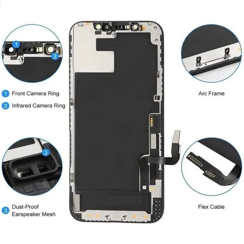 OLED Screen For iPhone X XR XS MAX 11 12 PRO MAX LCD Display For iPhone 7 8 Plus X XS 11 Incell Screen Support 3D Touch True