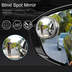 Adjustable Blind Spot Mirror 2Pcs 360 Degree Car Auxiliary Rearview Convex Mirror Round Frame Wide Angle Mirrors for Car Reverse