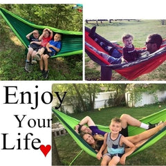 Portable Outdoor Camping Hammock With Nylon Colour Matching Hammock High Strength Parachute Fabric Hanging Bed