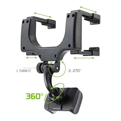 Car Mirror Phone Holder Telescopic 360° Mount Mobile Phone Support Stand Car GPS Adjustable CellPhone For iPhone 13 Holder