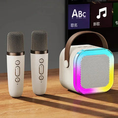 Karaoke Machine Portable 5.3 PA Speaker System with 1-2 Wireless Microphones Home Family Singing Children's Gifts