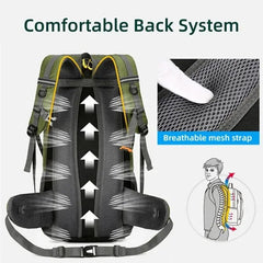 50L Travel Backpack Camping Bag Large Hiking Bag Tourist Rucksack Waterproof Outdoor Sports Climbing Mountaineering Bag