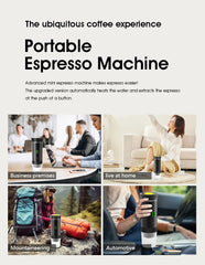 Universal Capsule Coffee Machine Wireless Electric Portable Espresso for Car & Home Camping Powder Travel Coffee Maker