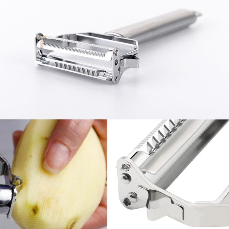 High Quality Stainless Steel Potato Cucumber Carrot Grater Julienne Peeler Vegetables Fruit Peeler Double Planing Grater Tools - Wowza