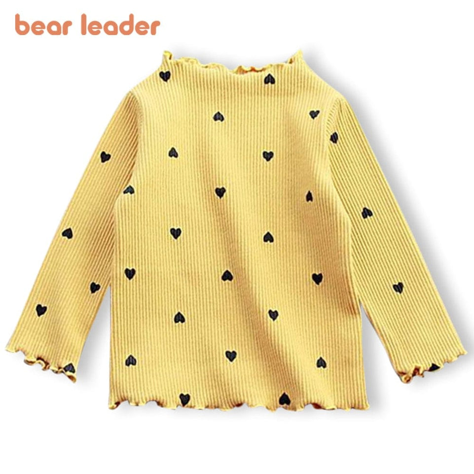 Bear Leader Girls Kid Floral Blouses 100% Cotton Toddler Baby Flowers Clothes Ruffles Sweet Shirts Children Casual Clothing 1 5Y