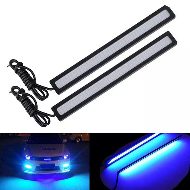 1PC Led Driving Light Waterproof DC 12V 17cm Blue Super Bright COB Lights DRL Fog Driving Running Lamp Car