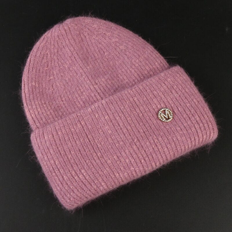 Rabbit Fur Beanies Soft Warm Fluffy  Winter Hat for Women Angora Knitted Hat  Skullies Beanies Female Bonnet Woman Knit Cap