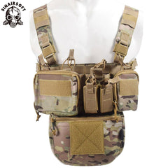 SINAIRSOFT CS Match Wargame TCM Chest Rig Airsoft Tactical Vest Military Gear Pack Magazine Pouch Holster Molle 500D Nylon Swat