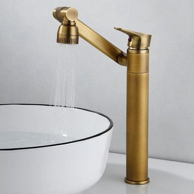 Tuqiu Multifunction Bathroom Faucet Gold Sink Faucet Hot Cold Water Mixer Crane Antique Bronze Deck Mounted Universal Water Taps