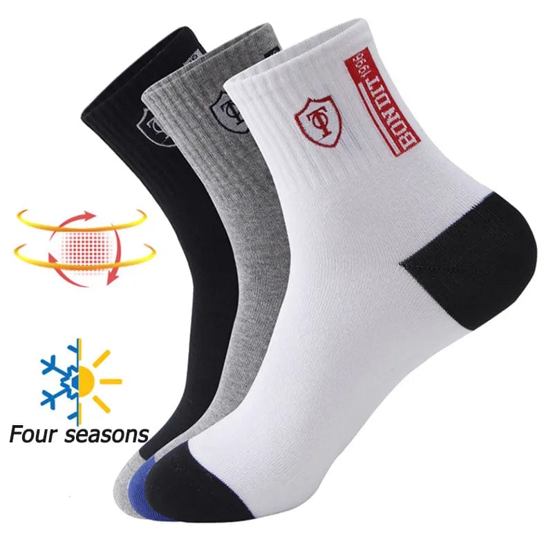 5 Pairs Mens Sports Socks Summer Leisure Sweat Absorbent Comfortable Thin Breathable