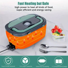 Heated Lunch Box Portable 110V 220V Boxes Food Heater Rice Cooker Container Warmer Dinnerware Set for Home Office Car